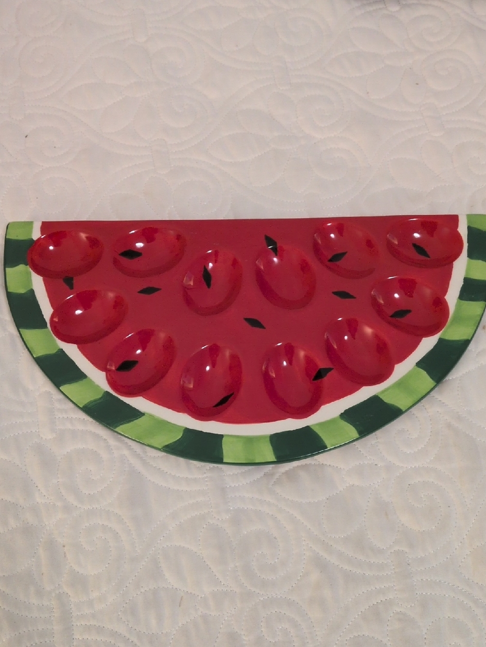 Dennis East Watermelon Deviled Egg Plate